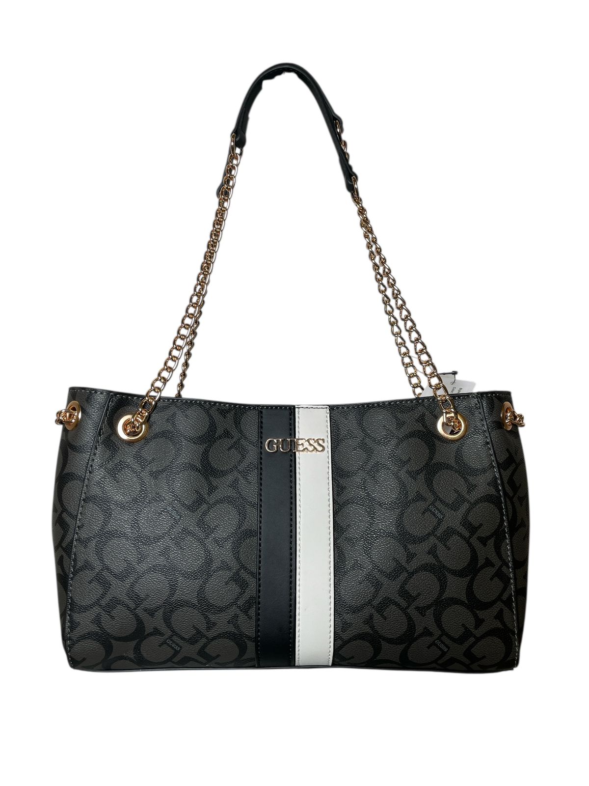 Bolsa GUESS Monograma Black & White | Estilo y poder en cada paso