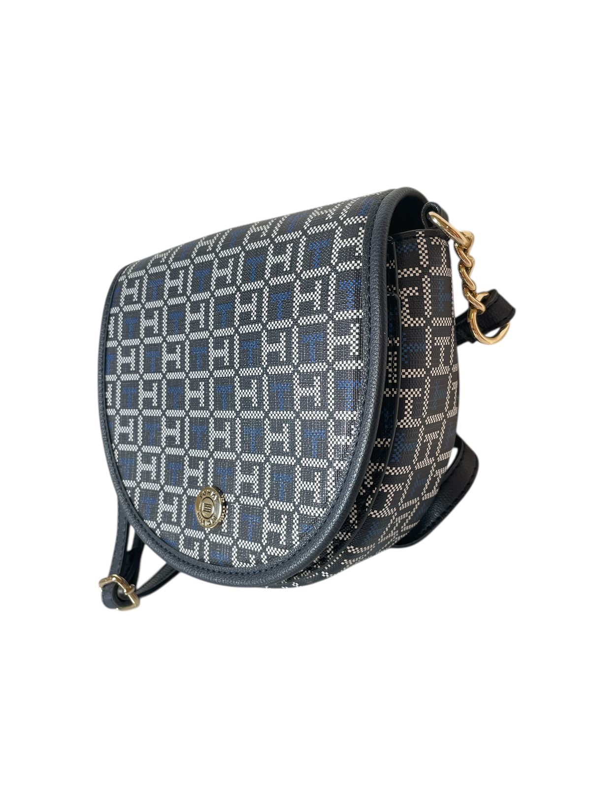 Bolsa Tommy Hilfiger Crossbody Medallón Monograma Azul Marino