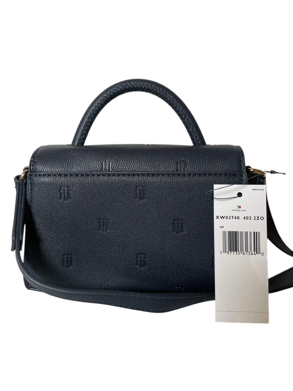 Bolsa Tommy Hilfiger Mini Top Handle Navy Logo | Elegancia compacta