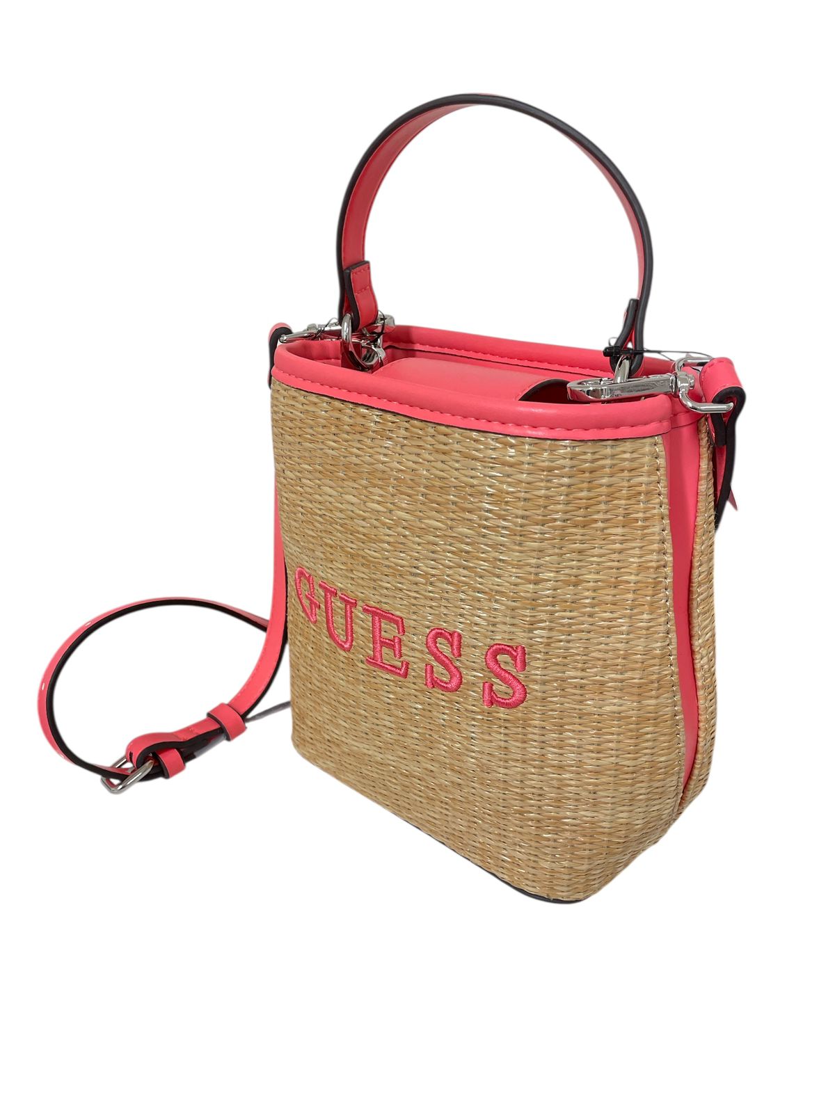 Bolsa GUESS Natural & Coral | Estilo Verano Chic