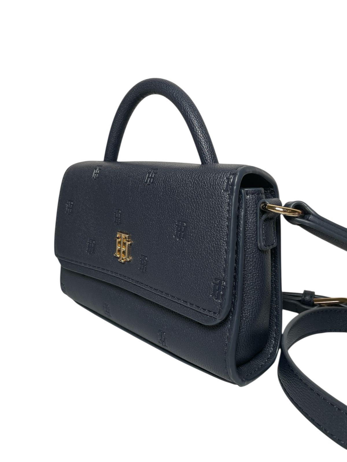 Bolsa Tommy Hilfiger Mini Top Handle Navy Logo | Elegancia compacta