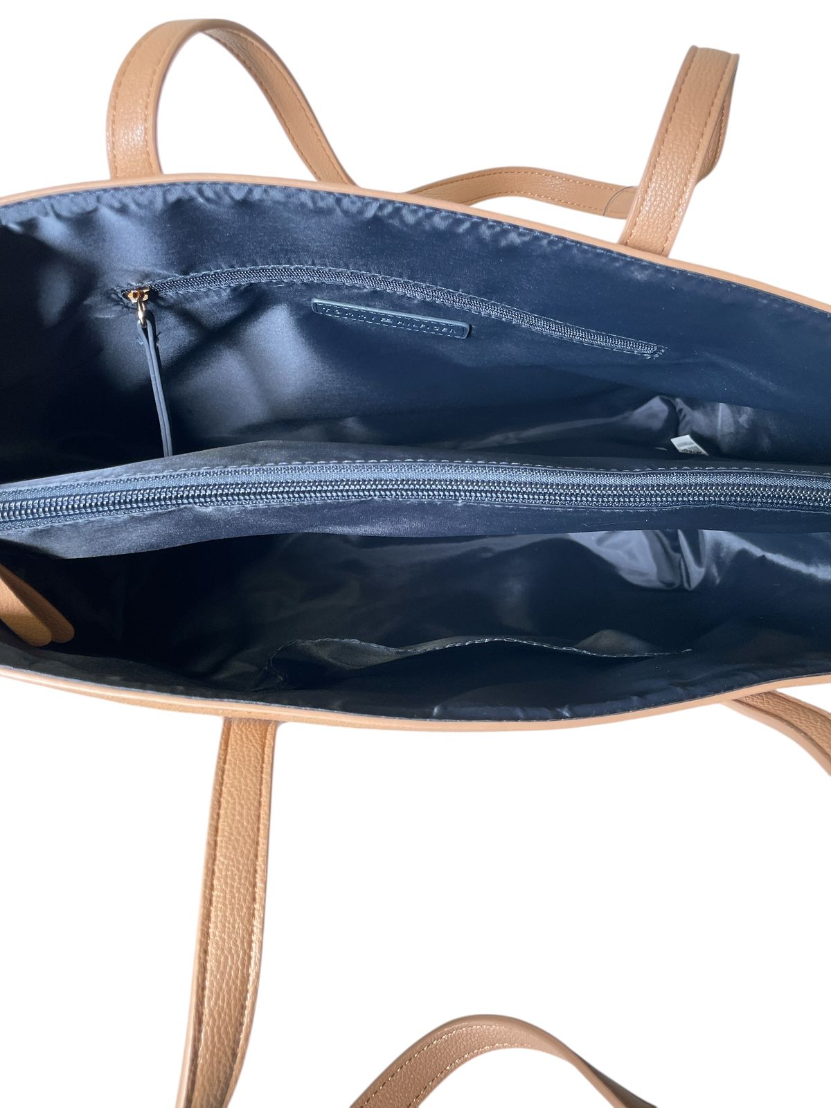 Bolsa tote Tommy Hilfiger blanca con camel | Original y elegante