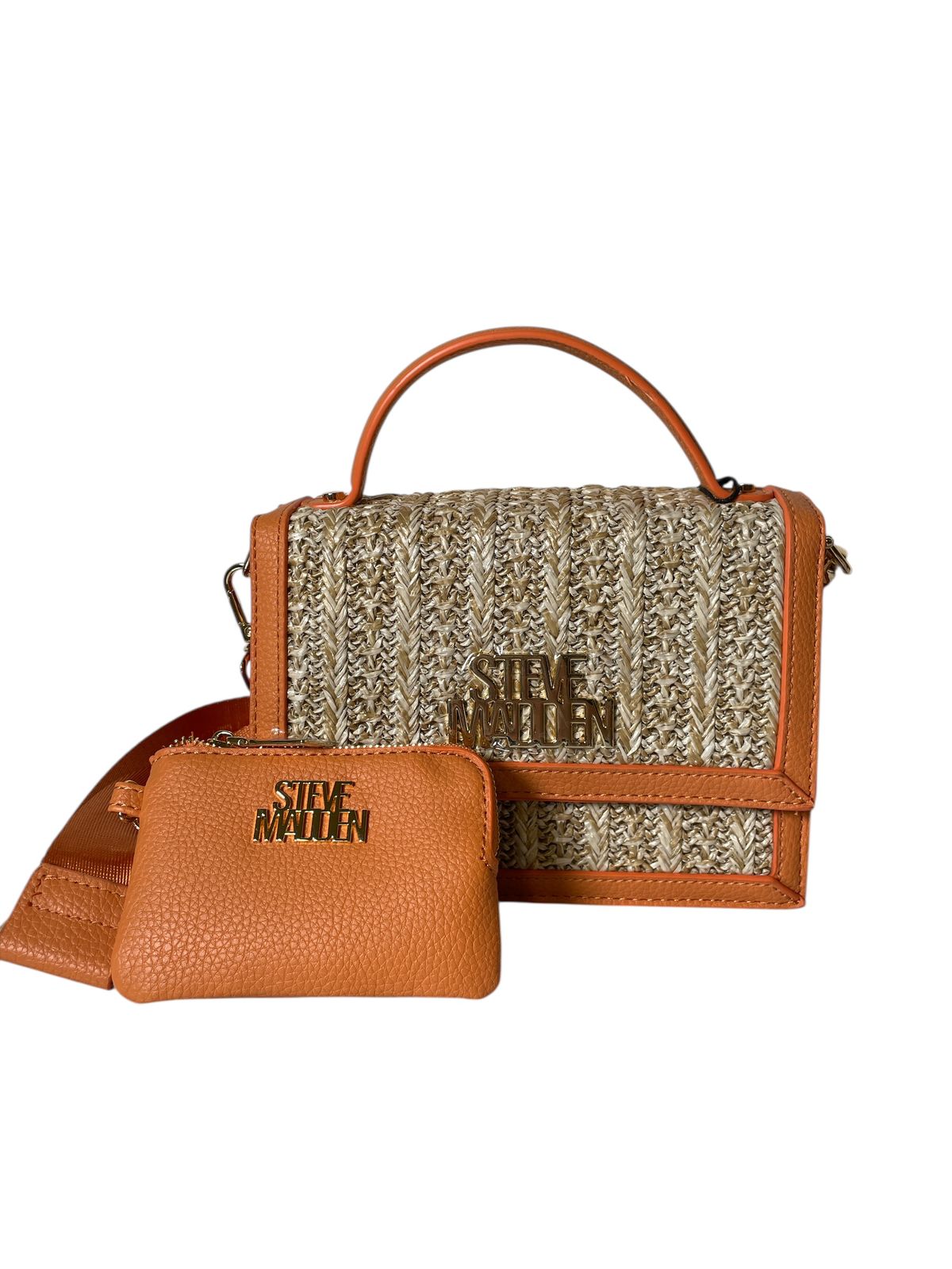 Bolsa Steve Madden Rafia con Detalles Camel – Estilo Boho Chic para Mujer