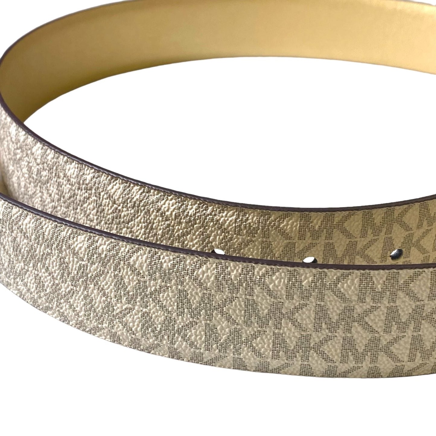Cinto Michael Kors blanco con estampado talla L⭐⭐⭐⭐⭐