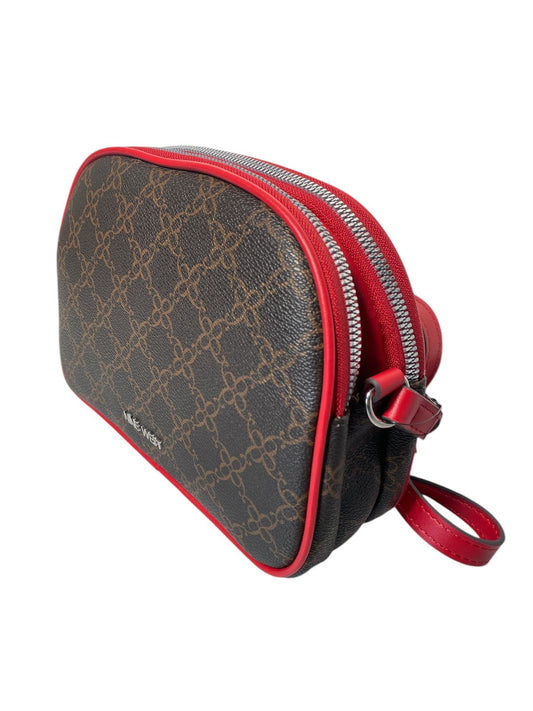 Crossbody Nine West Marrón con Rojo⭐⭐⭐⭐⭐