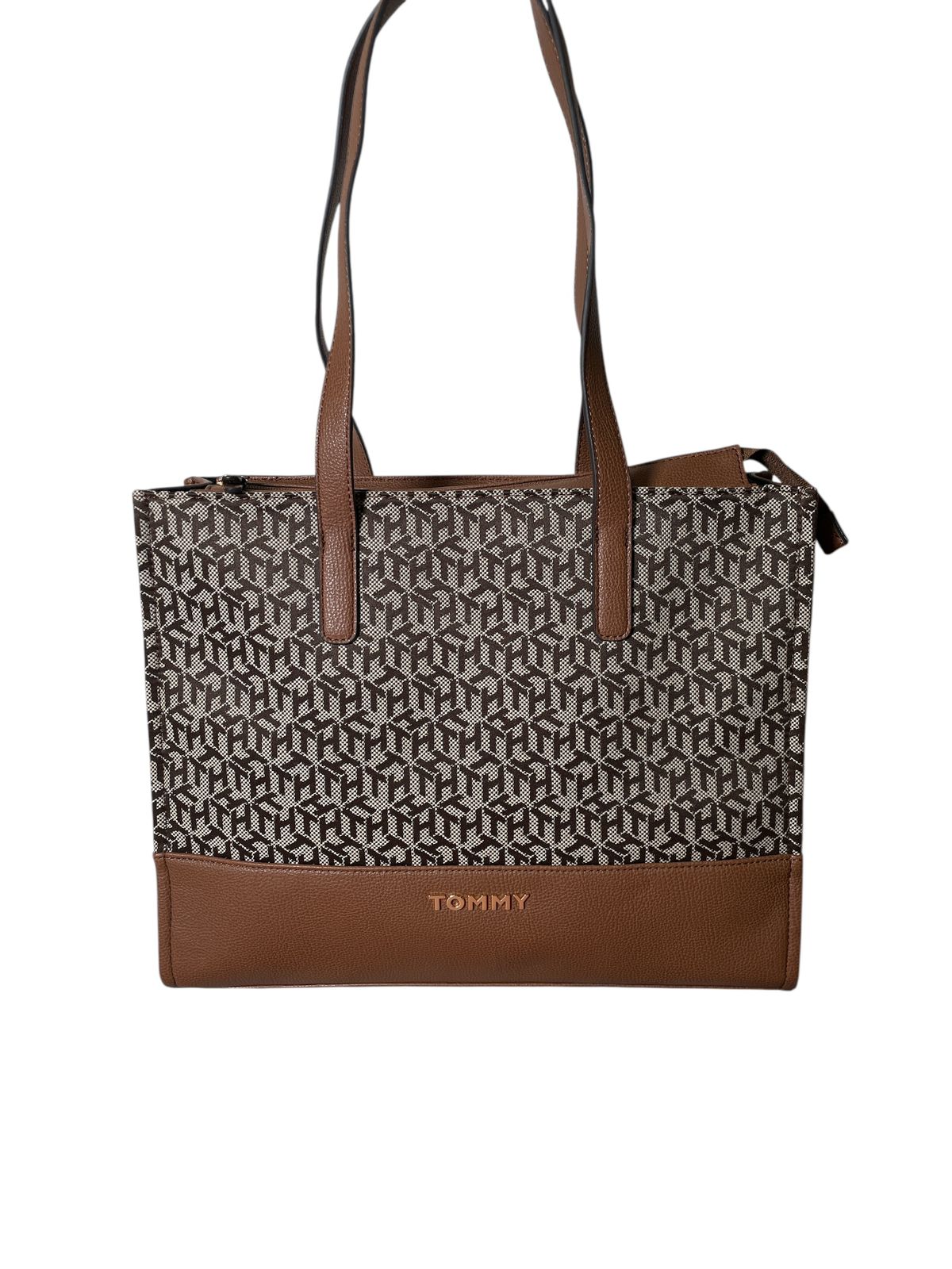 Bolsa Tote Tommy Hilfiger Café Monogram – Elegancia que va contigo